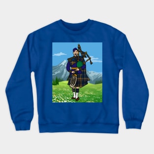 Scot With Bagpack Music Culture Crewneck Sweatshirt
